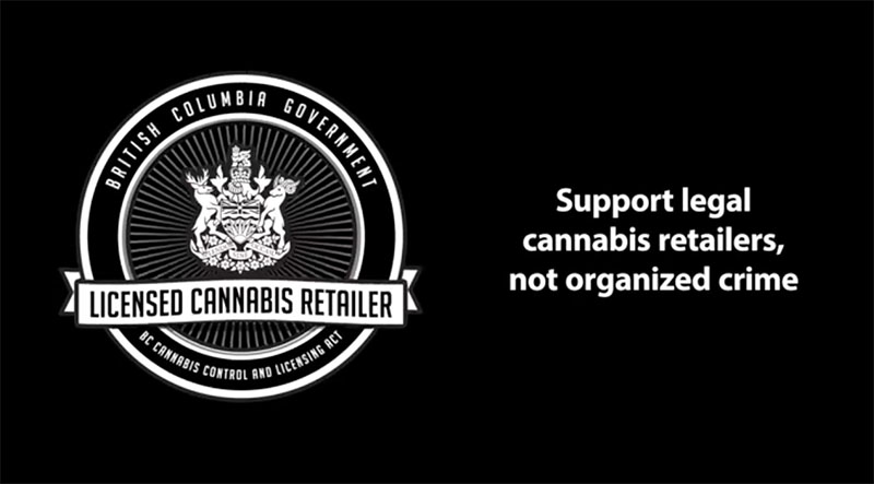 A screenshot from the BC government's Buy Legal campaign