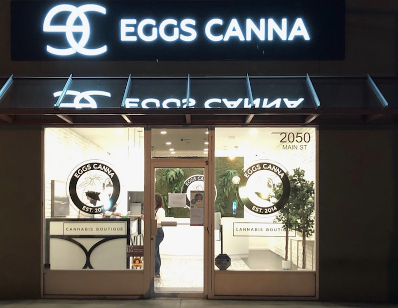 The outside of the Eggs Canna location in Penticton