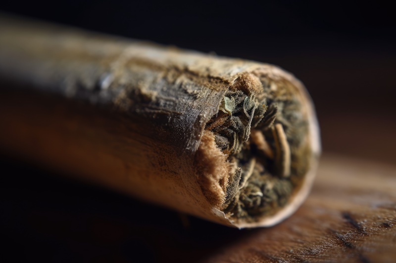 A cannabis joint that looks a bit like a burrito