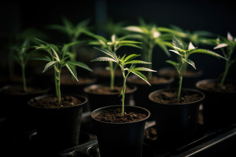 Healthy habits grow over time like these cannabis clones.