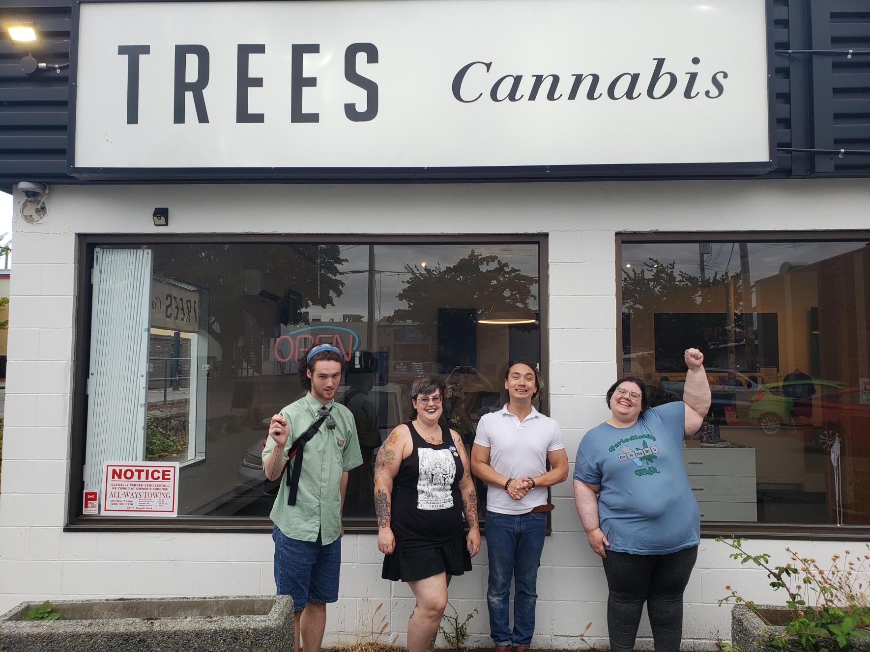 Workers at Trees Cannabis celebrate