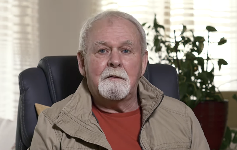 Rick Simpson in his apartment in Croatia