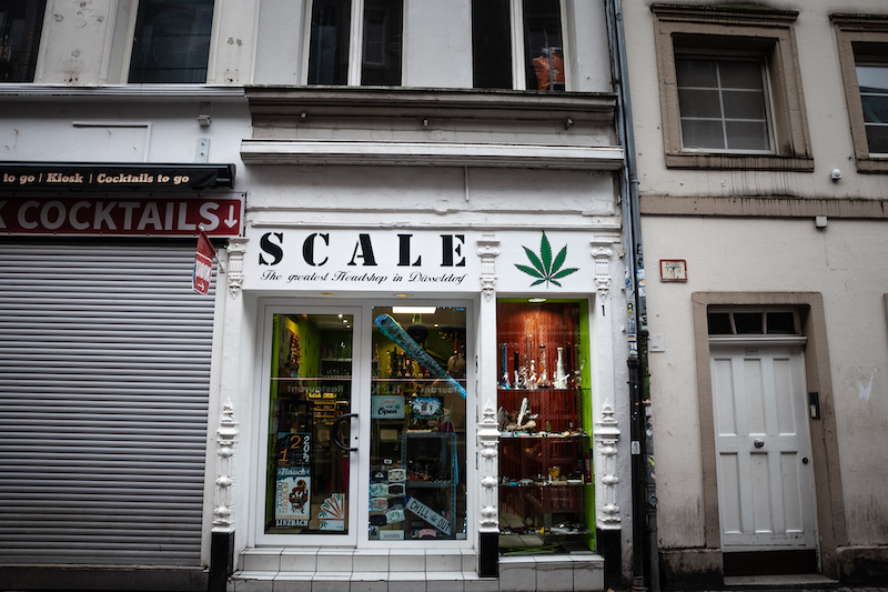 A cannabis shop is pictured in Germany where there's now cannabis decriminalization.